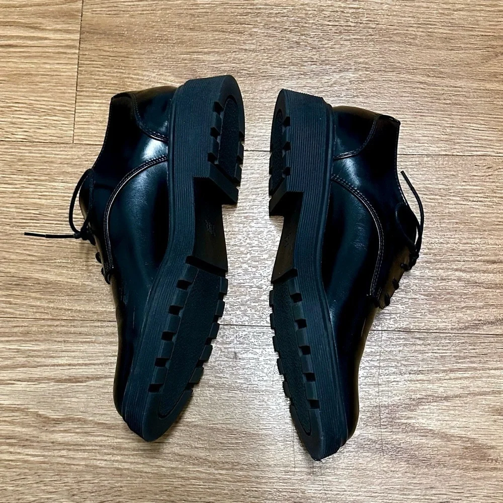 Zara chunky platform Derby shoes